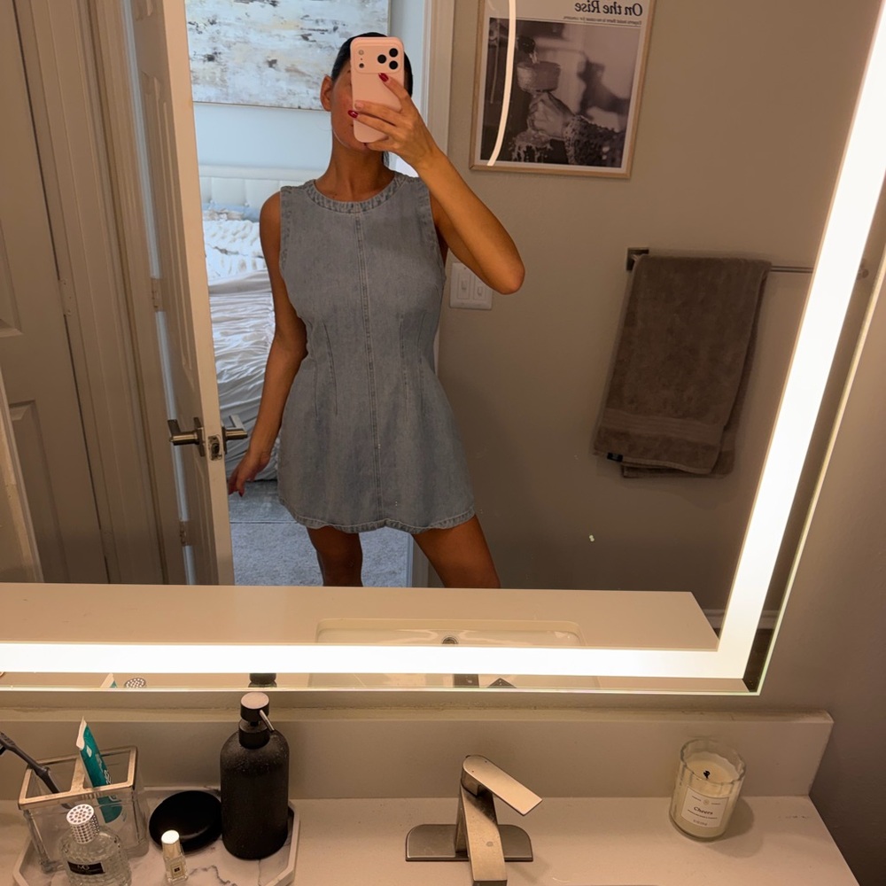 Denim Sleeveless Mini Dress